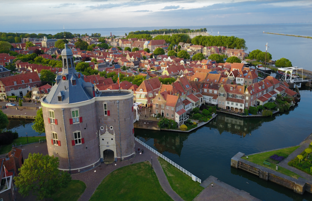 Bovenaanzicht Enkhuizen drone