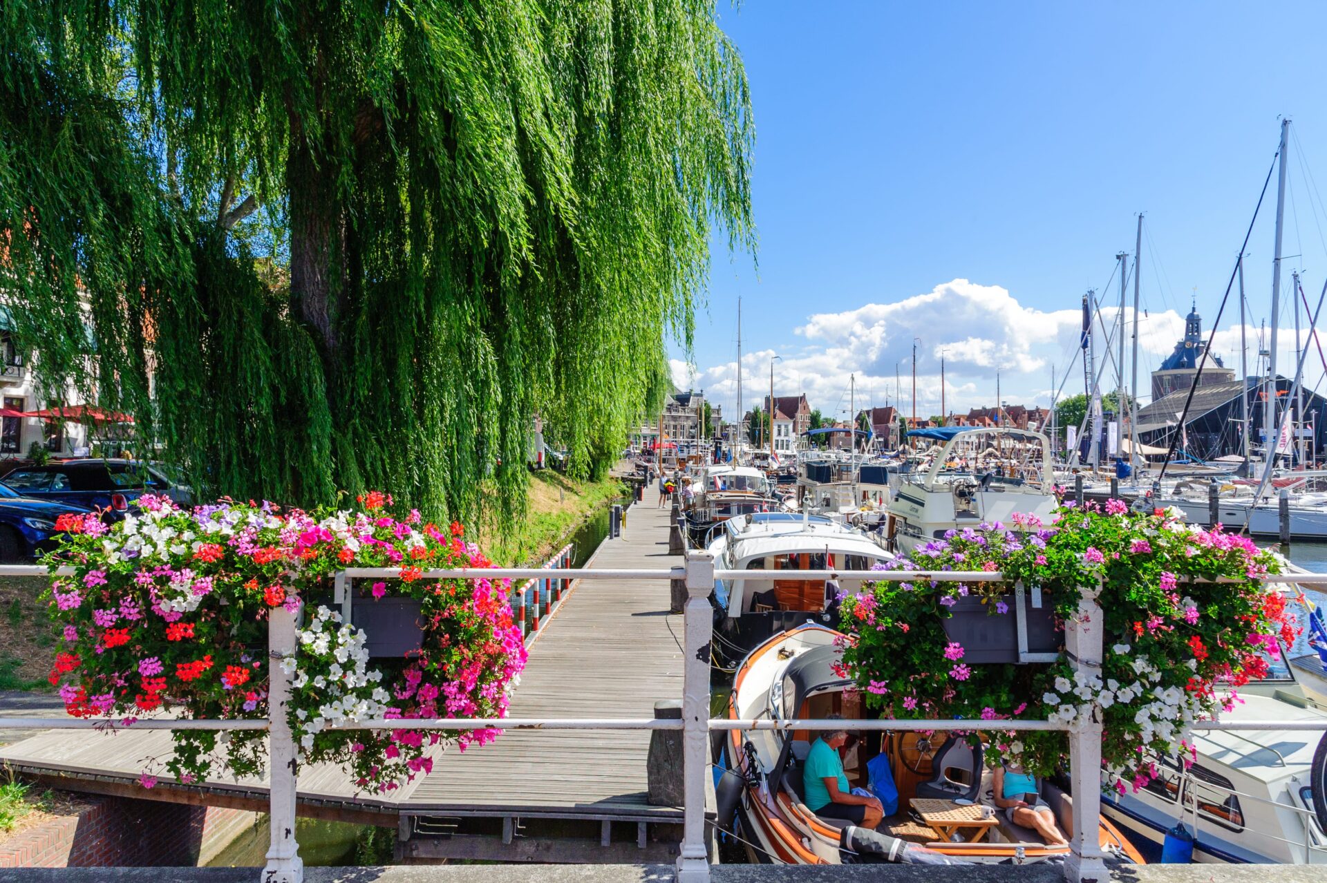 Zicht op haven Enkhuizen